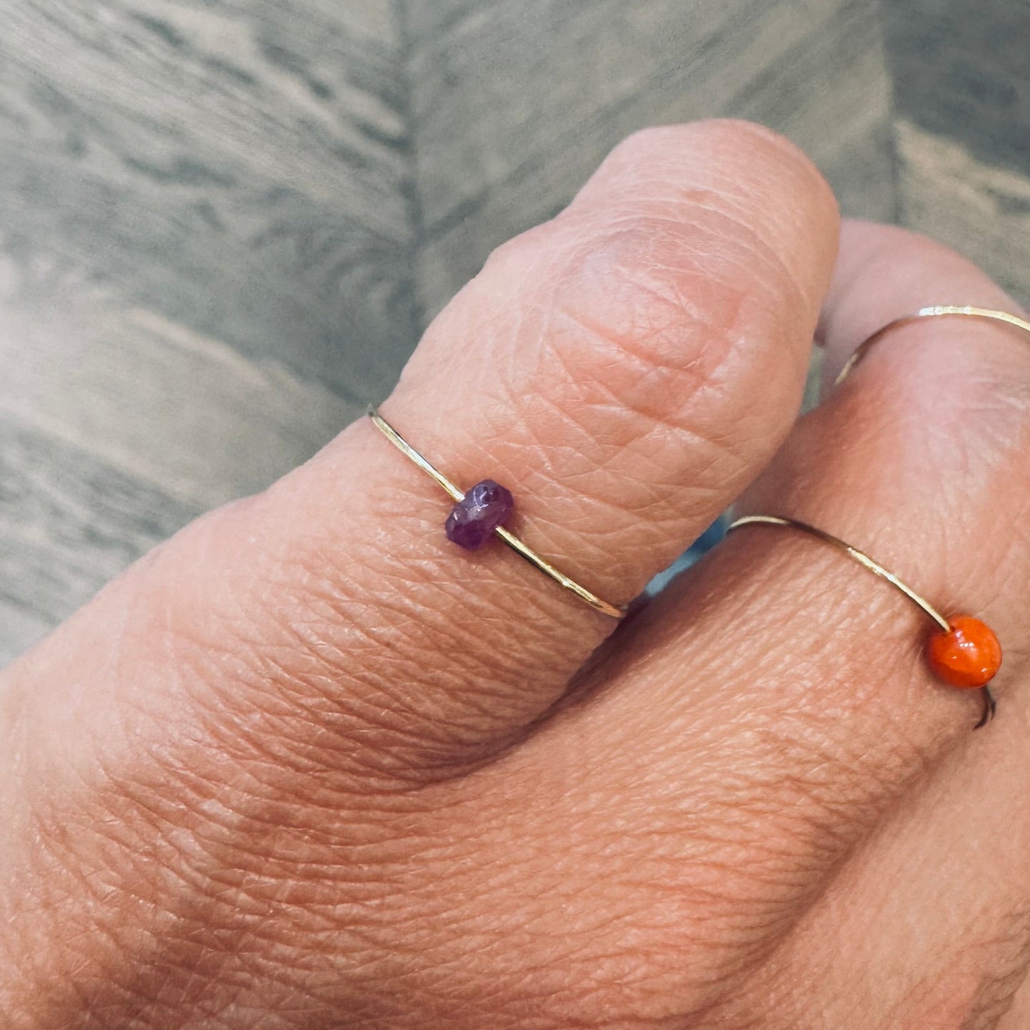 anello LUCCIOLA di rubino