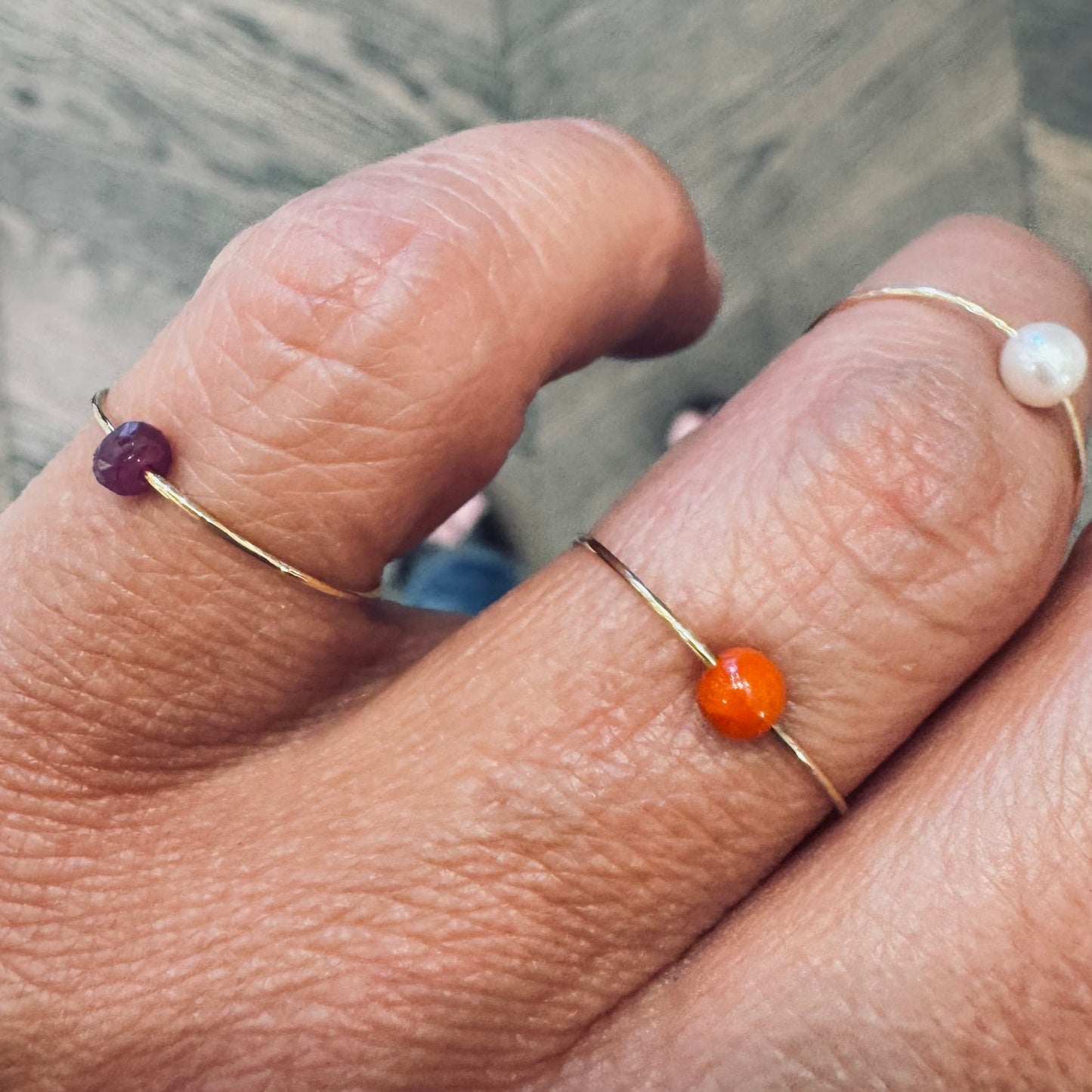 anello LUCCIOLA di corallo