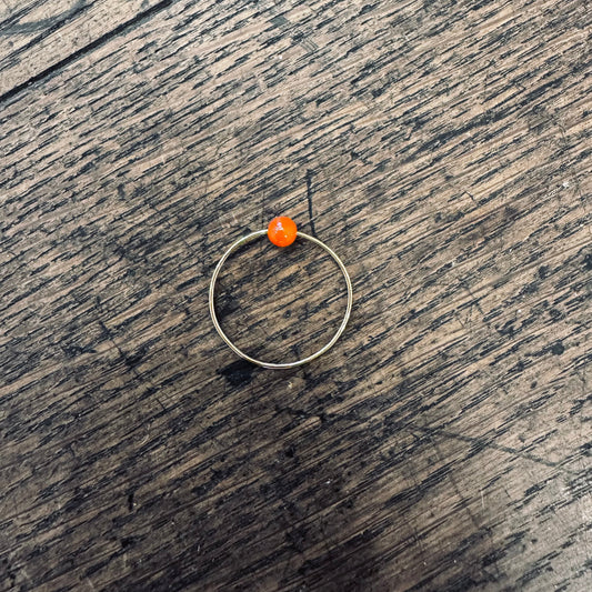 anello LUCCIOLA di corallo