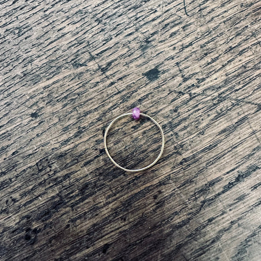 anello LUCCIOLA di rubino