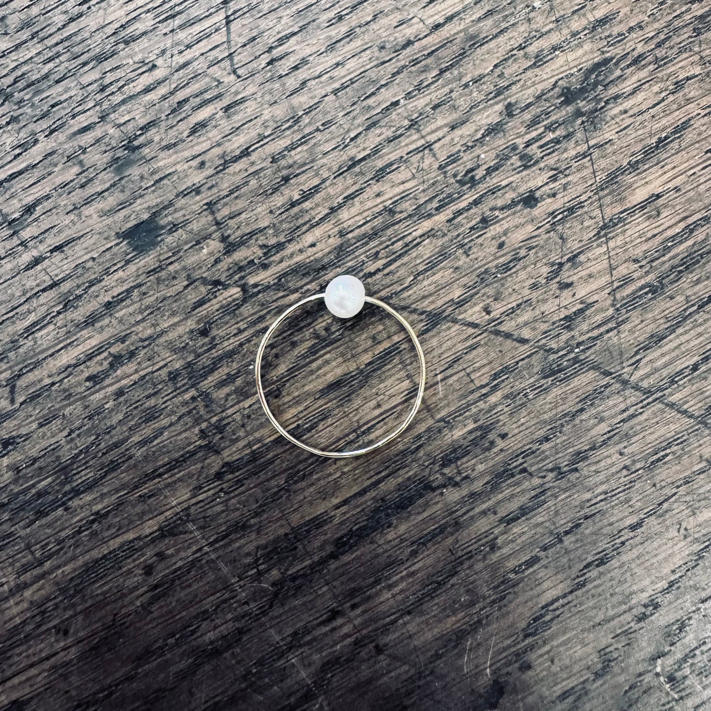 anello LUCCIOLA di perla
