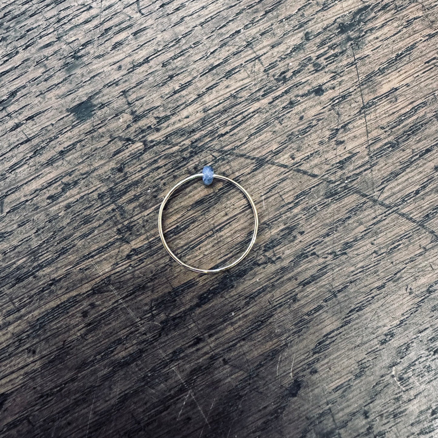 anello LUCCIOLA di zaffiro