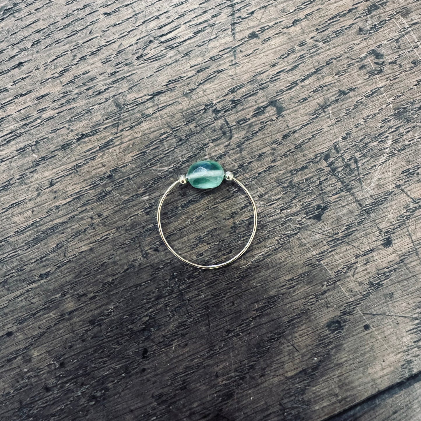 anello POLLICINO zaffiro verde
