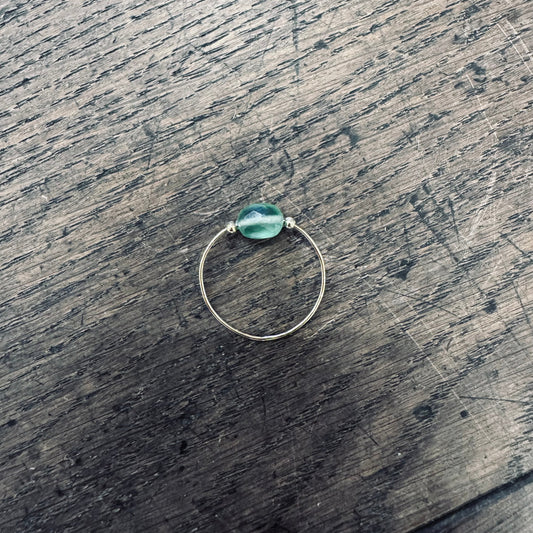 anello POLLICINO zaffiro verde