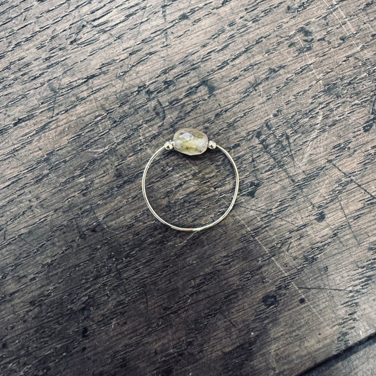 anello POLLICINO zaffiro giallo