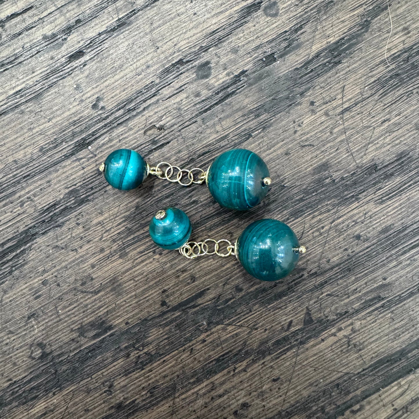 GEMELLI DIVERSI in Oro e Malachite
